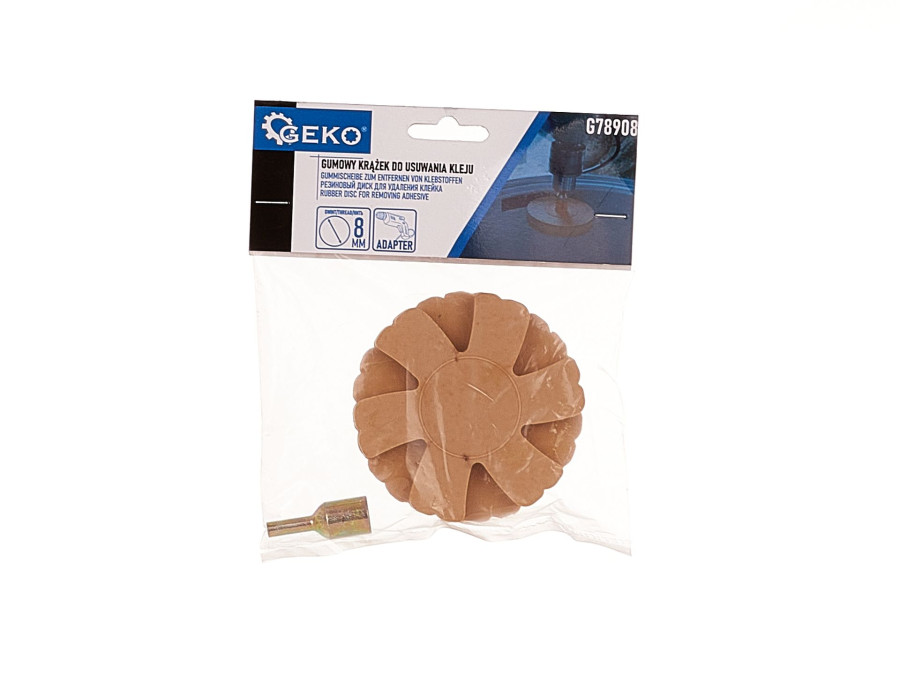 Насадка резиновая Geko для снятия клея с адаптером для дрели, 90 мм  - фото6