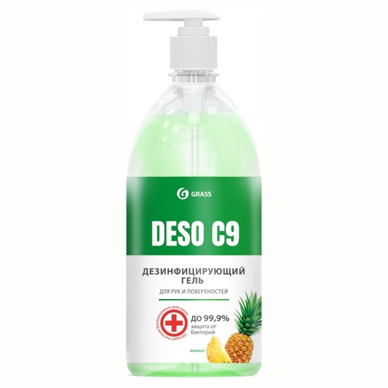 Дезинфицирующее средство для рук DESO C9 (гель, ананас), 1 л - фото