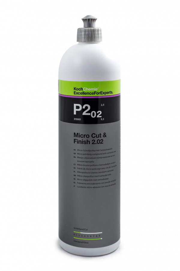 P2.02 Micro Cut & Finish микроабразивная полировальная паста с воском карнаубы Koch-Chemie, 1 л