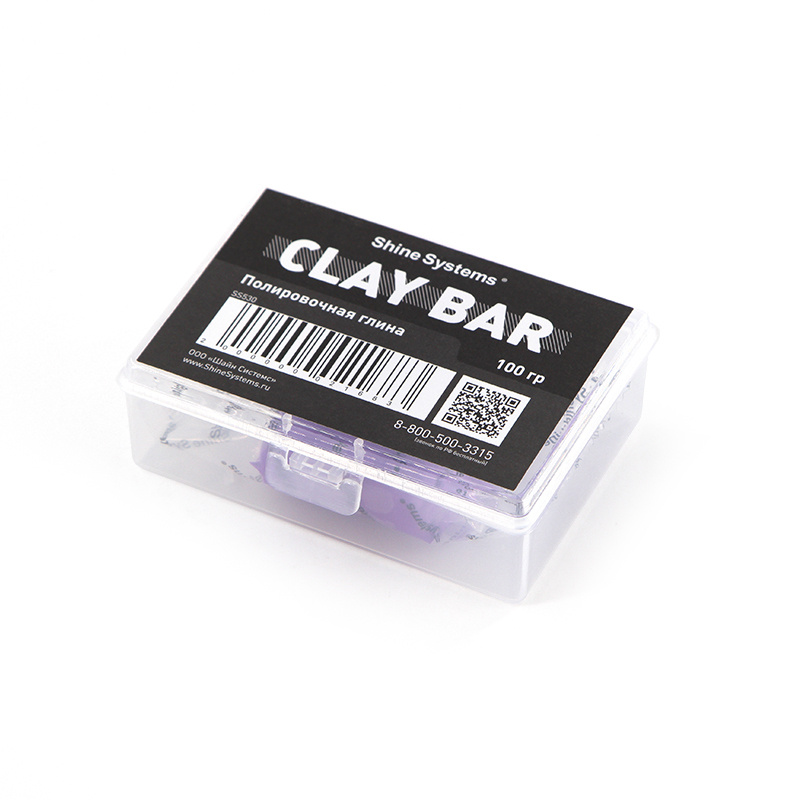 Полировальная глина Clay bar / Shine Systems,100 гр - фото