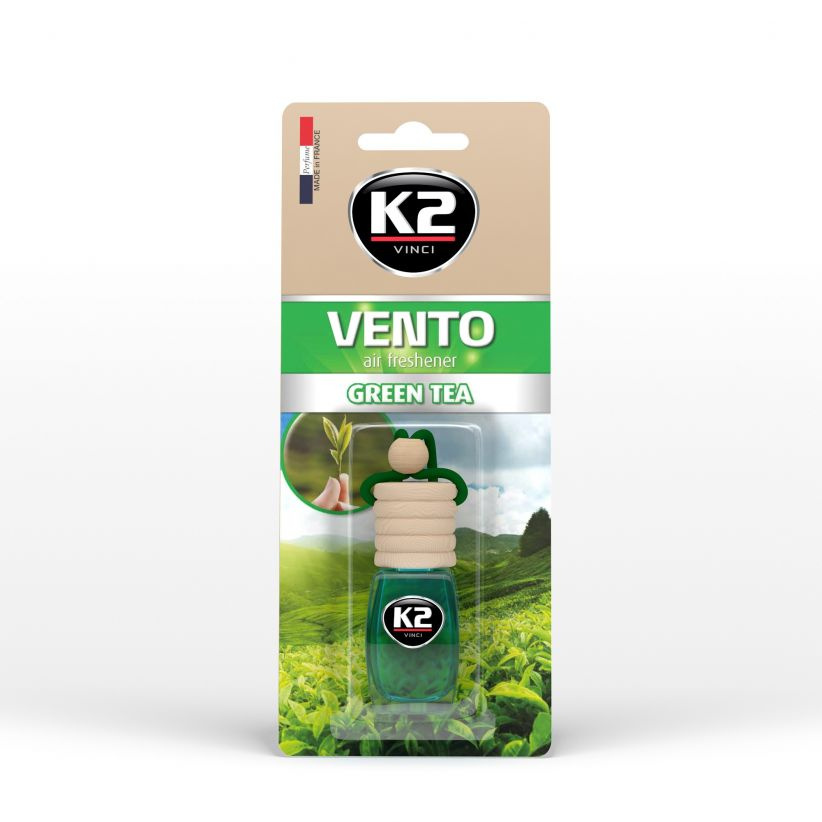 Ароматизатор K2 VENTO флакон с деревянной крышкой, 8 мл, зеленый чай - фото