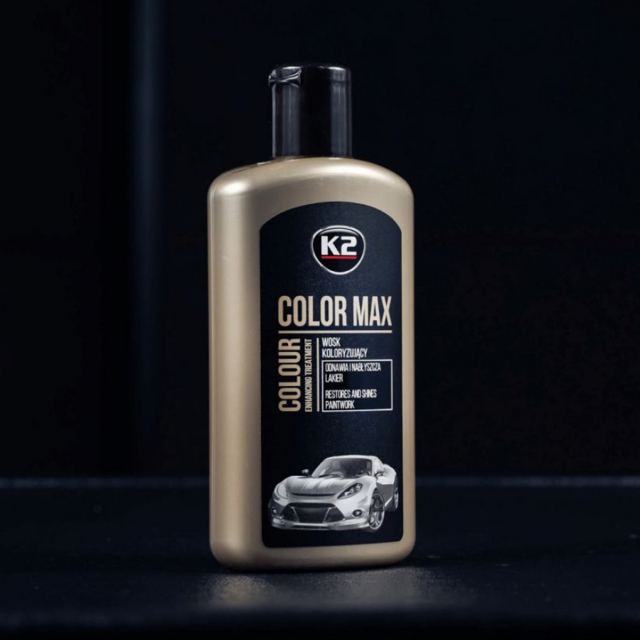 Полироль цветная с воском для автомобиля K2 COLOR MAX, 250 мл - фото2