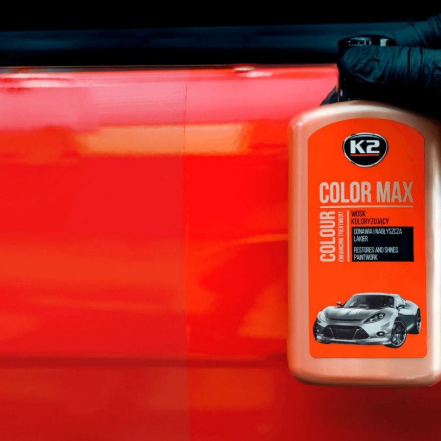 Полироль цветная с воском для автомобиля K2 COLOR MAX, 250 мл, красный - фото7