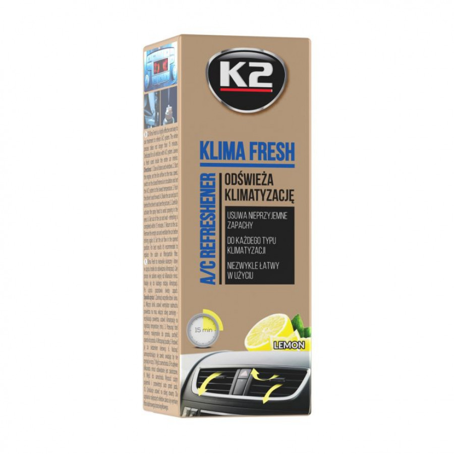 Очиститель кондиционеров KLIMA Fresh K2, лимон, 150 мл - фото3