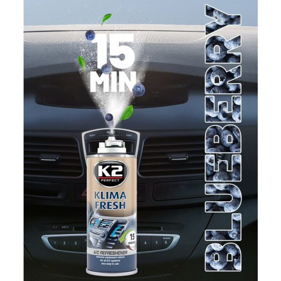 Очиститель кондиционеров KLIMA Fresh K2, черника, 150 мл - фото4