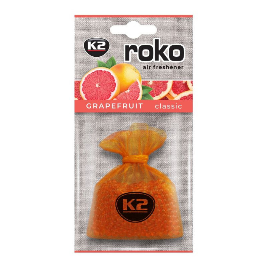 Ароматизатор салона K2 ROKO (мешочки с гранулами), 20 гр, грейпфрут - фото