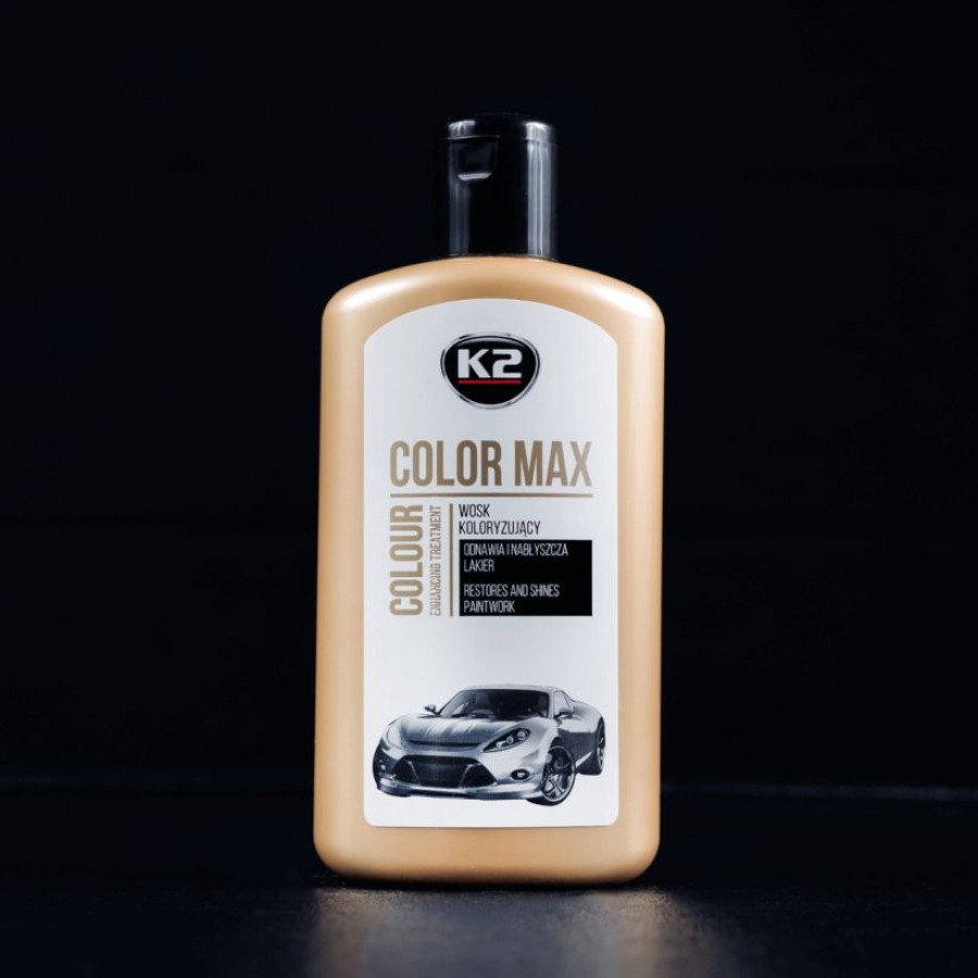 Полироль цветная с воском для автомобиля K2 COLOR MAX, 250 мл, белый - фото2