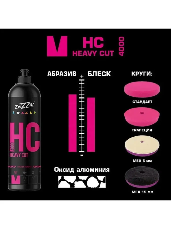 ZviZZer HC 4000 Heavy Cut абразивная полировальная паста - фото2