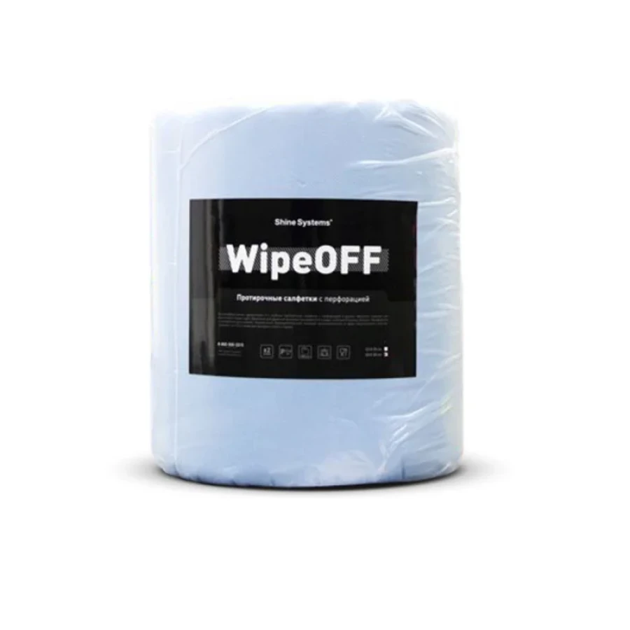 Протирочные салфетки с перфорацией WipeOFF, 33*35 см, 2-х слойные / Shine Systems - фото