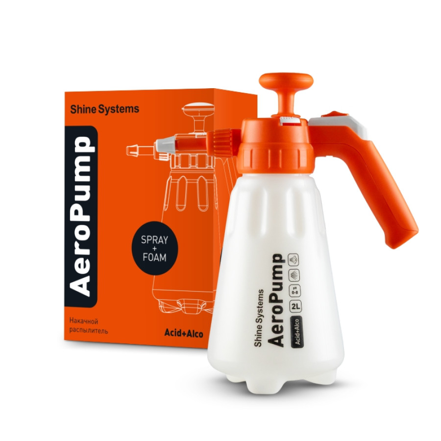 Пенно-эмульсионный распылитель для кислот и спиртов AeroPump Acid+Alco, 2 л / Shine Systems - фото2