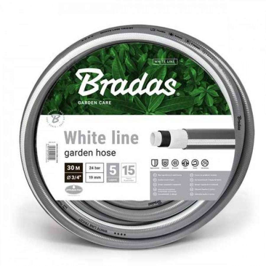 Шланг поливочный 5-ти слойный Bradas WHITE LINE 3/4