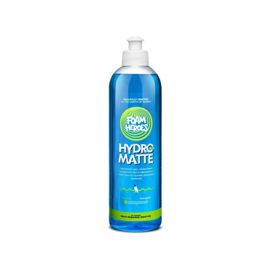 Foam Heroes Hydro Matte матовое чернение для автомобильных шин c кварцем SiO2, 500 мл - фото