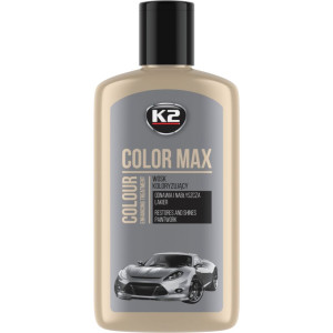 Полироль цветная с воском для автомобиля K2 COLOR MAX, 250 мл, серебристый - фото